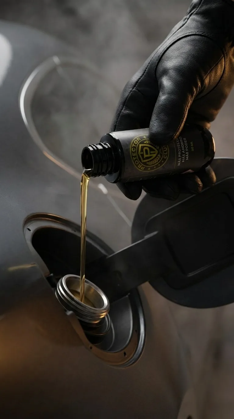 Aplicación de Protector directamente en el tanque de combustible